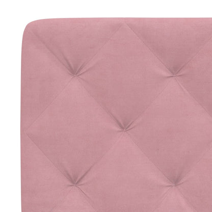 Giroletto con LED senza Materasso Rosa 160x200 cm in Velluto