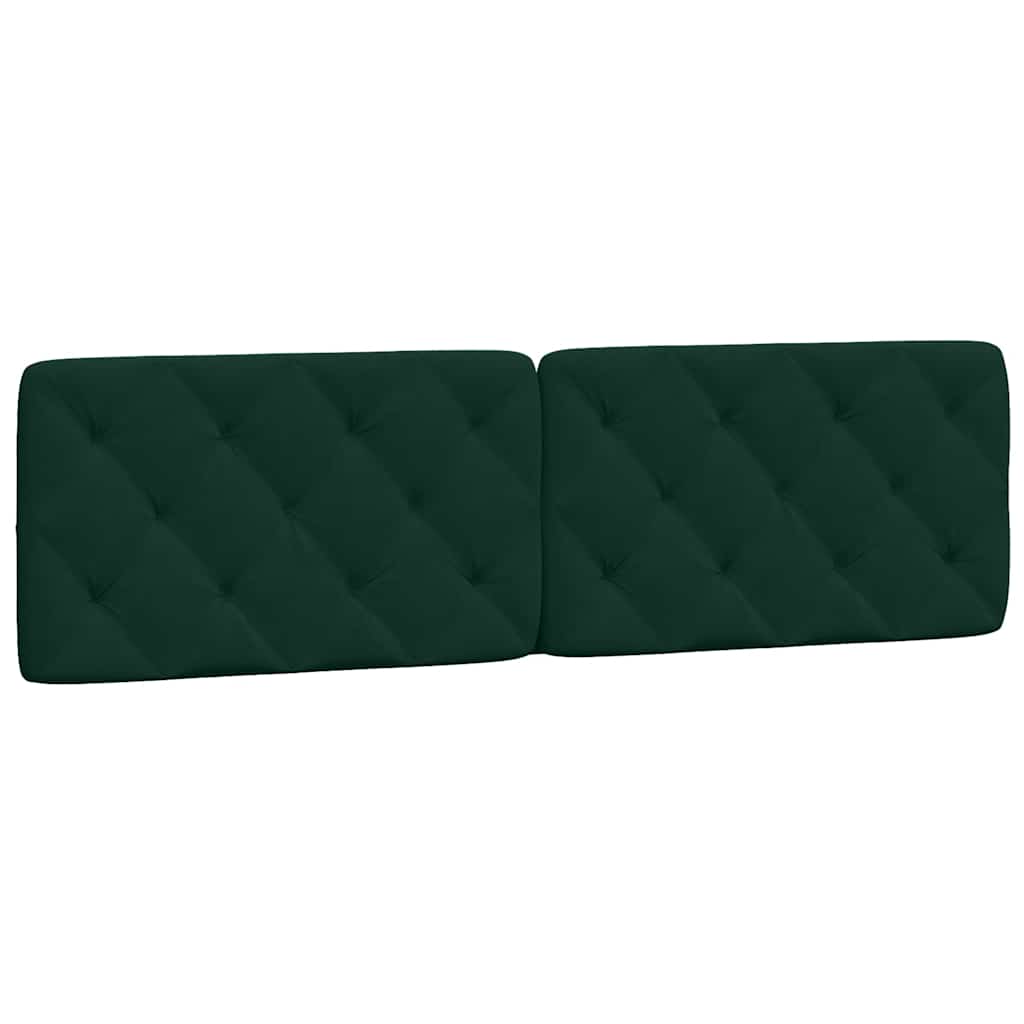 Giroletto con LED senza Materasso Verde Scuro 180x200cm Velluto
