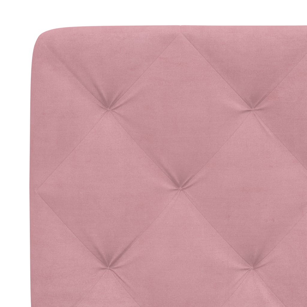 Giroletto con LED senza Materasso Rosa 180x200 cm in Velluto