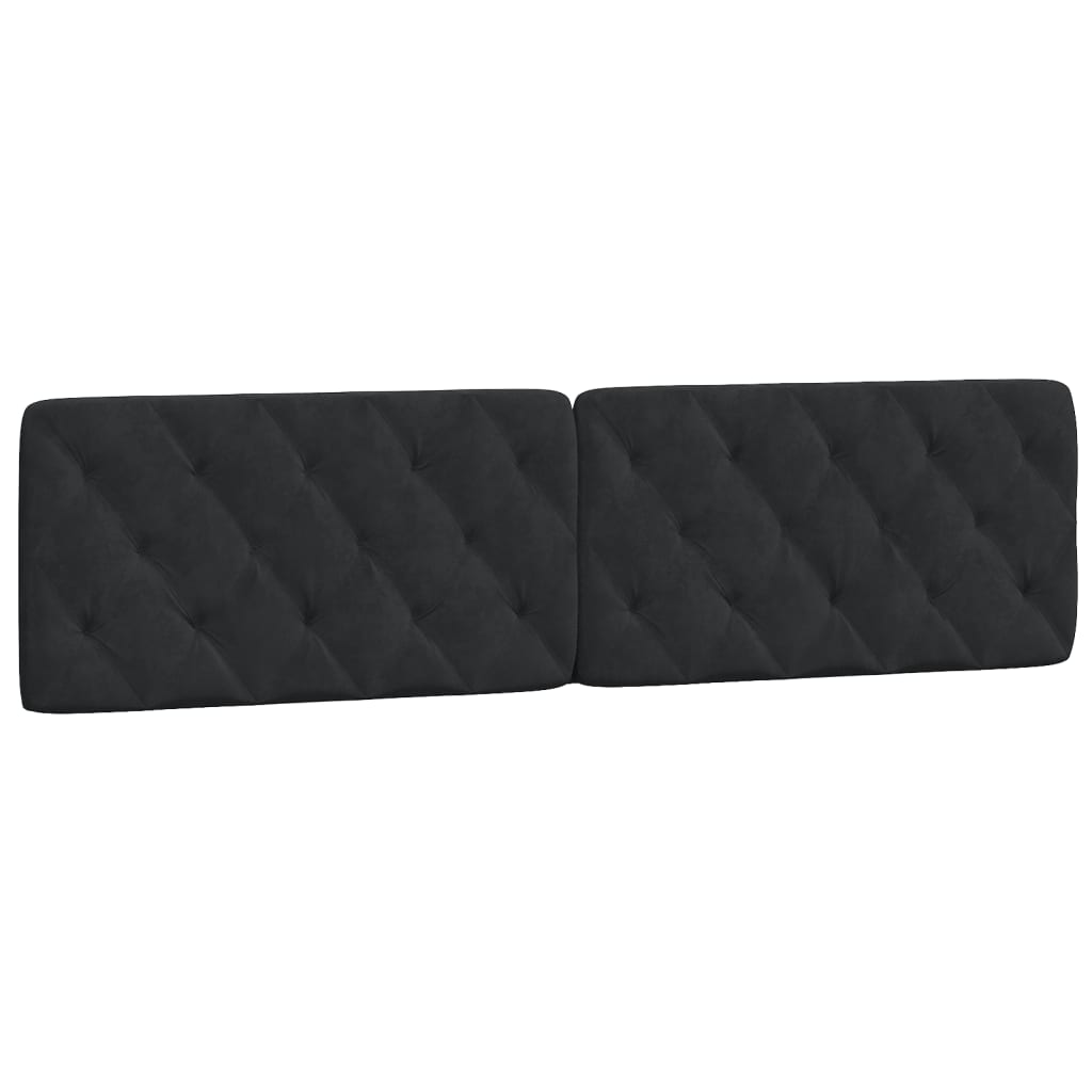 Giroletto con LED senza Materasso Nero 200x200 cm in Velluto