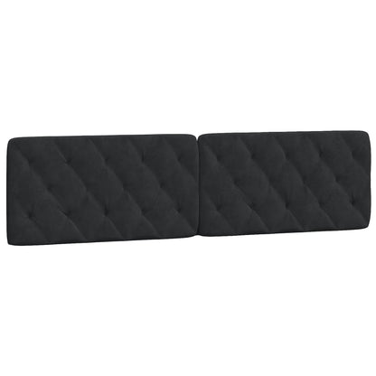 Giroletto con LED senza Materasso Nero 200x200 cm in Velluto