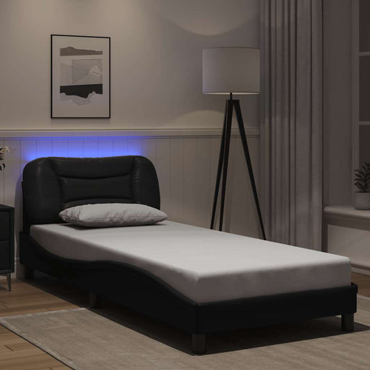 Giroletto con LED senza Materasso Hvar Nero 80x200 cm