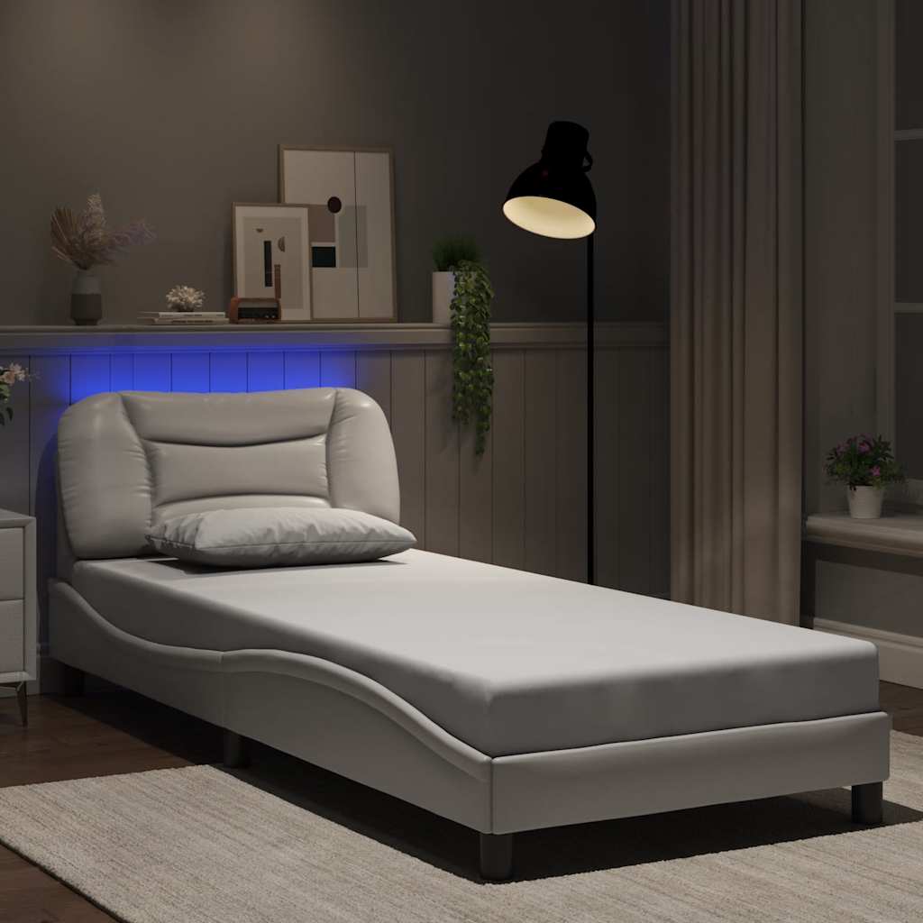 Giroletto con LED senza Materasso Hvar Bianco 80x200 cm