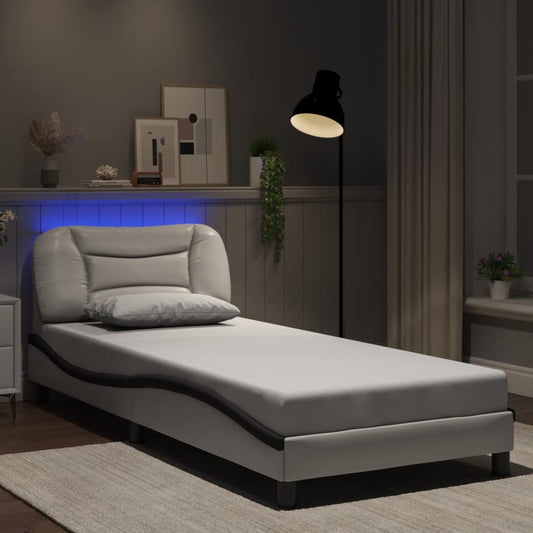 Giroletto con LED senza Materasso Hvar Bianco e Nero 80x200 cm