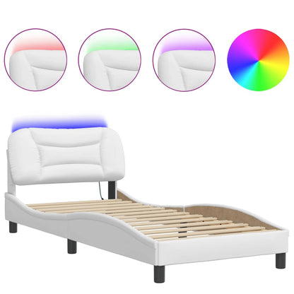 Giroletto con LED senza Materasso Hvar Bianco 90x190 cm | homemem39