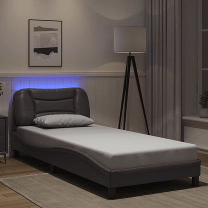 Giroletto con LED senza Materasso Hvar Grigio 90x190 cm