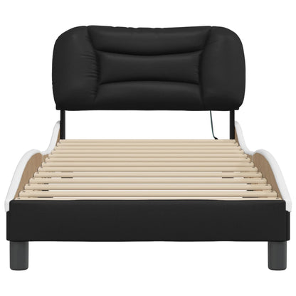 Giroletto con LED senza Materasso Hvar Nero e Bianco 90x190 cm - homemem39