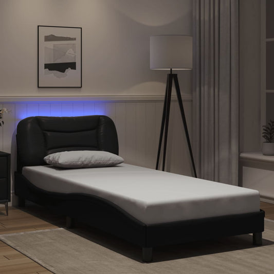 Giroletto con LED senza Materasso Hvar Nero 90x200 cm