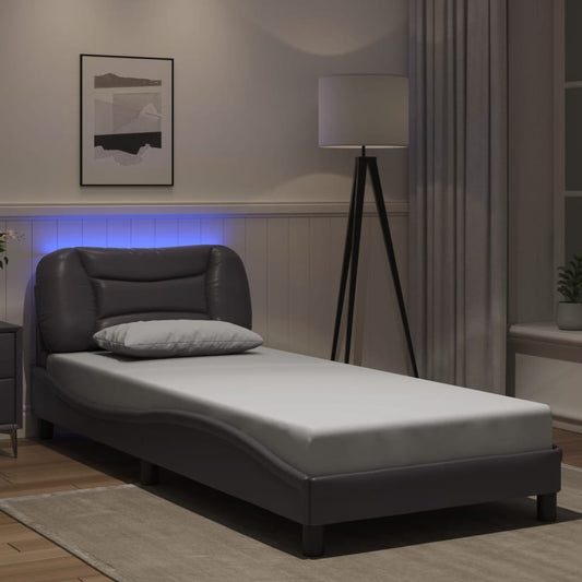 Giroletto con LED senza Materasso Hvar Grigio 90x200 cm