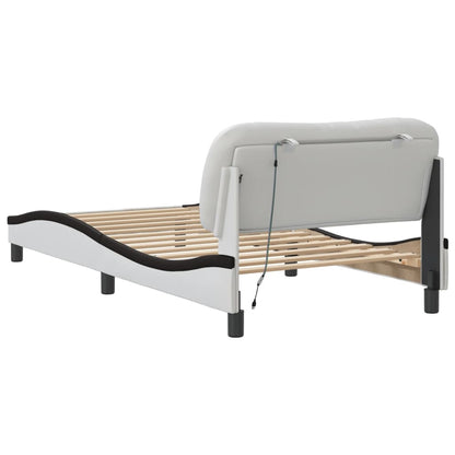 Giroletto con LED senza Materasso Hvar Bianco e Nero 100x200 cm - homemem39