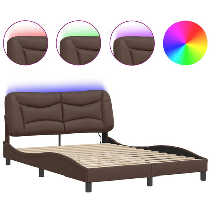 Giroletto con LED senza Materasso Hvar Marrone 120x200 cm | homemem39