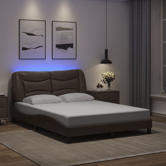 Giroletto con LED senza Materasso Hvar Marrone 120x200 cm