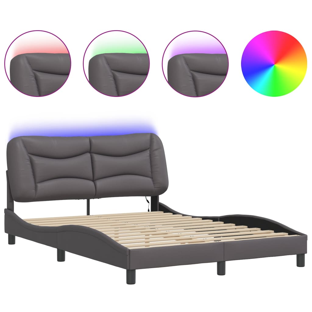 Giroletto con LED senza Materasso Hvar Grigio 120x200 cm | homemem39