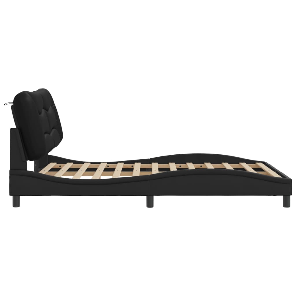 Giroletto con LED senza Materasso Hvar Nero 140x190 cm | homemem39