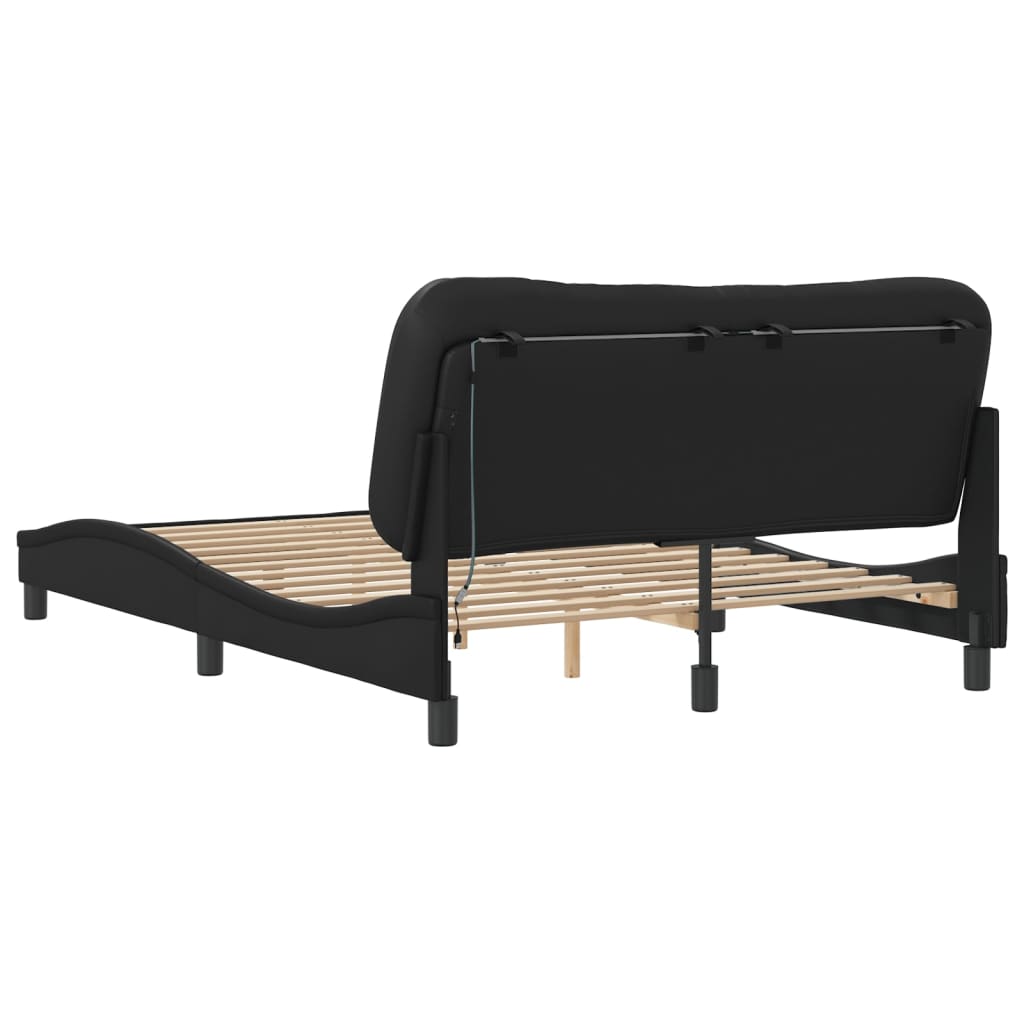 Giroletto con LED senza Materasso Hvar Nero 140x190 cm | homemem39
