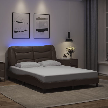 Giroletto con LED senza Materasso Hvar Marrone 140x190 cm - homemem39
