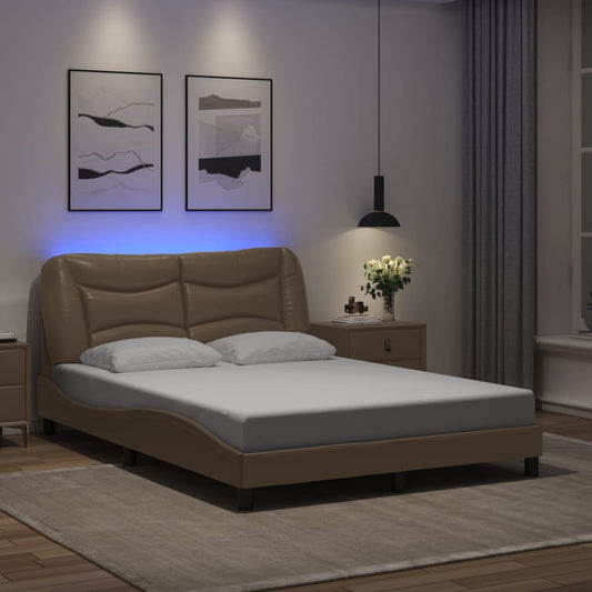 Giroletto con LED senza Materasso Hvar Cappuccino 140x190 cm - homemem39
