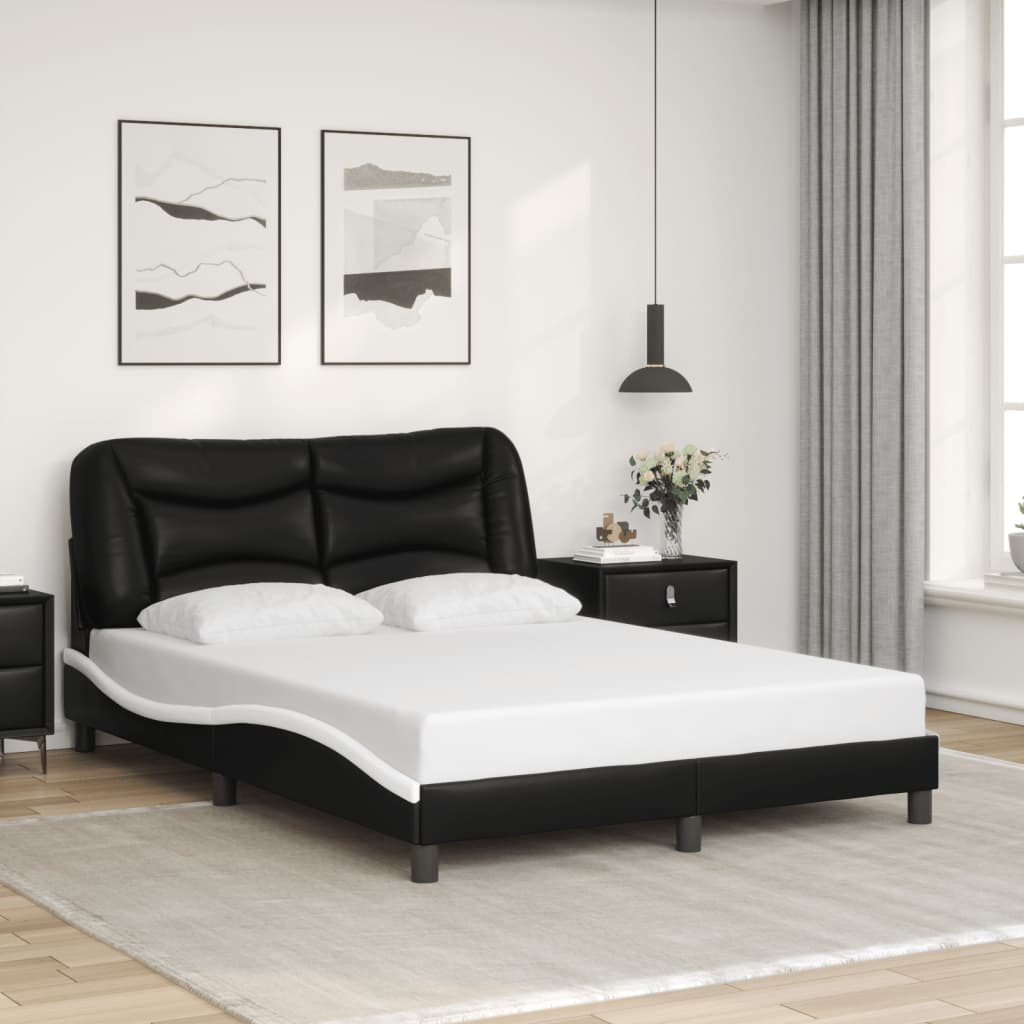 Giroletto con LED senza Materasso Hvar Nero e Bianco 140x200 cm