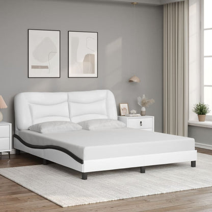 Giroletto con LED senza Materasso Hvar Bianco e Nero 160x200 cm | homemem39