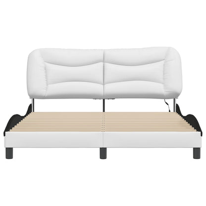 Giroletto con LED senza Materasso Hvar Bianco e Nero 160x200 cm - homemem39