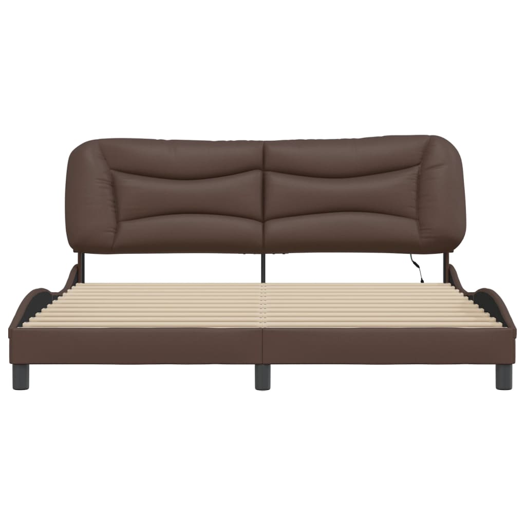 Giroletto con LED senza Materasso Hvar Marrone 180x200 cm | homemem39