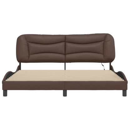 Giroletto con LED senza Materasso Hvar Marrone 180x200 cm | homemem39