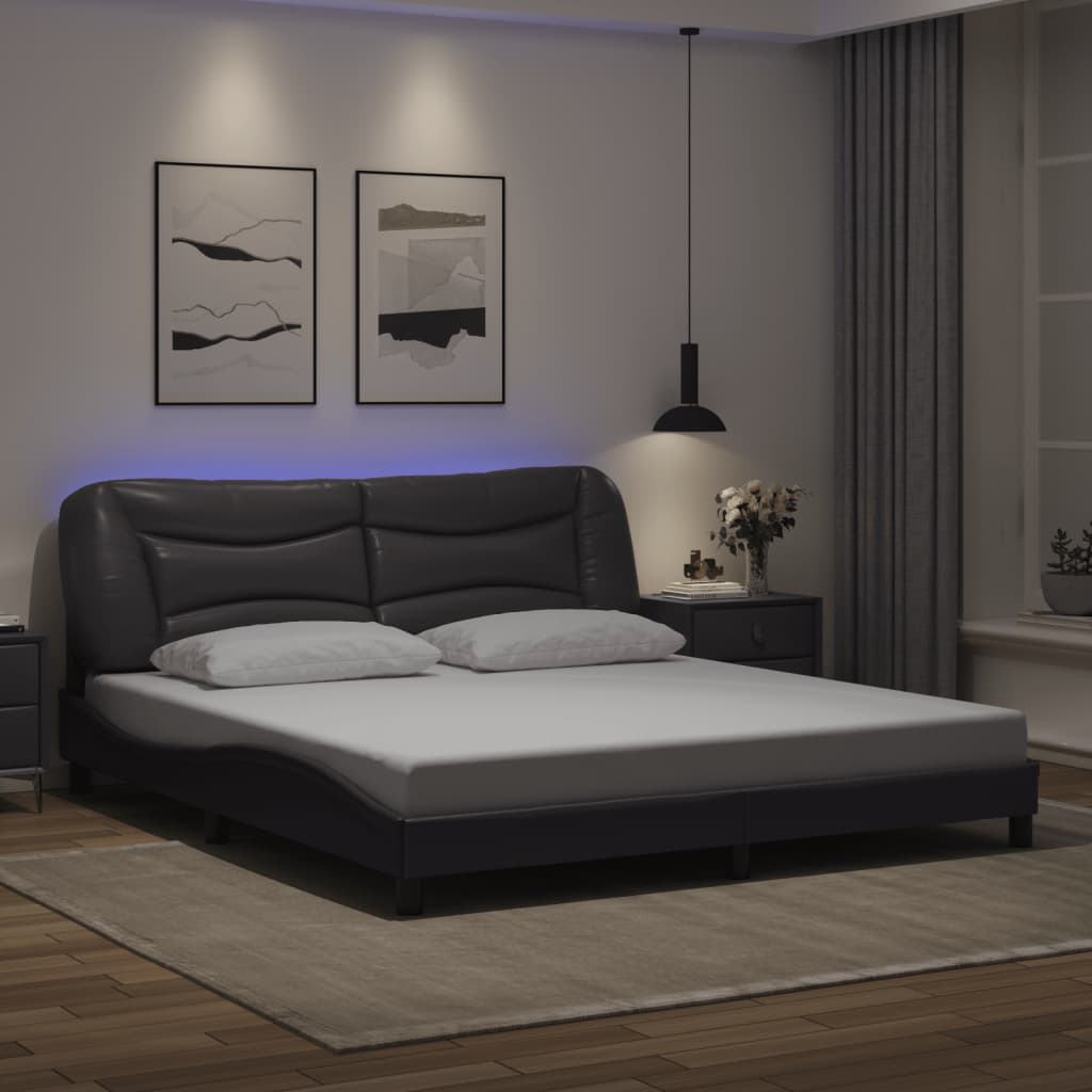 Giroletto con LED senza Materasso Hvar Grigio 180x200 cm - homemem39