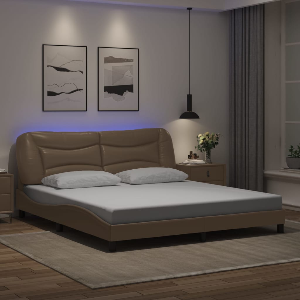 Giroletto con LED senza Materasso Hvar Cappuccino 180x200 cm - homemem39