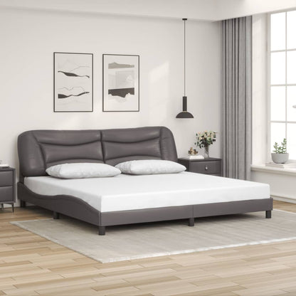 Giroletto con LED senza Materasso Hvar Grigio 200x200 cm | homemem39