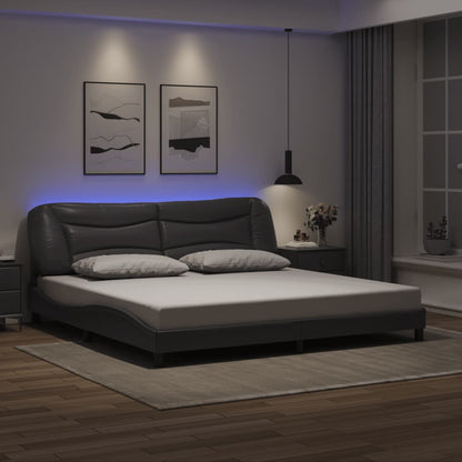Giroletto con LED senza Materasso Hvar Grigio 200x200 cm - homemem39
