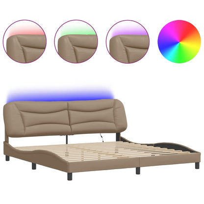 Giroletto con LED senza Materasso Hvar Cappuccino 200x200 cm