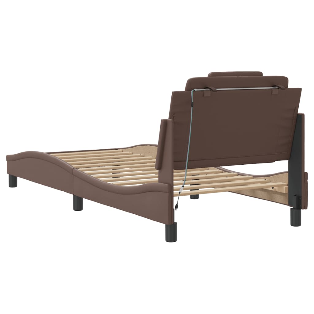 Giroletto Viana con LED senza Materasso Marrone 80x200 cm | homemem39