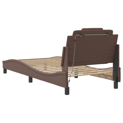 Giroletto Viana con LED senza Materasso Marrone 80x200 cm | homemem39