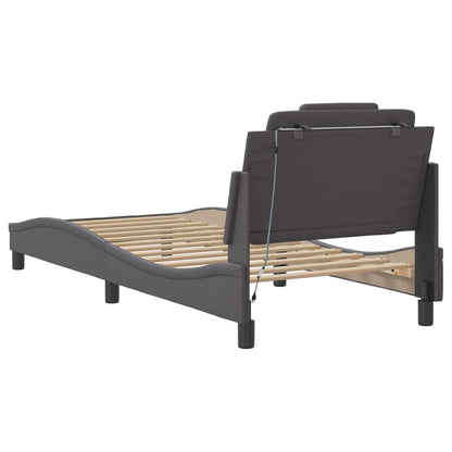 Giroletto Viana con LED senza Materasso Grigio 80x200 cm | homemem39