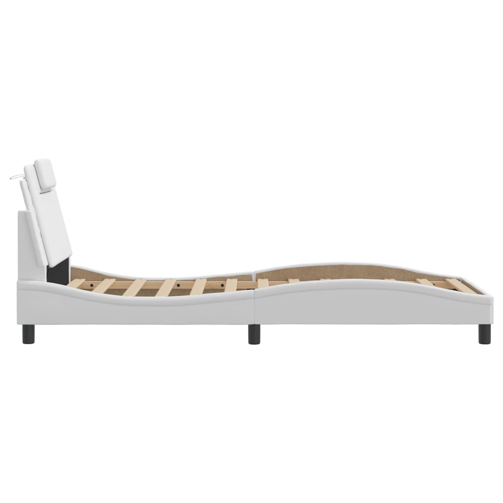 Giroletto Viana con LED senza Materasso Bianco 90x190 cm | homemem39