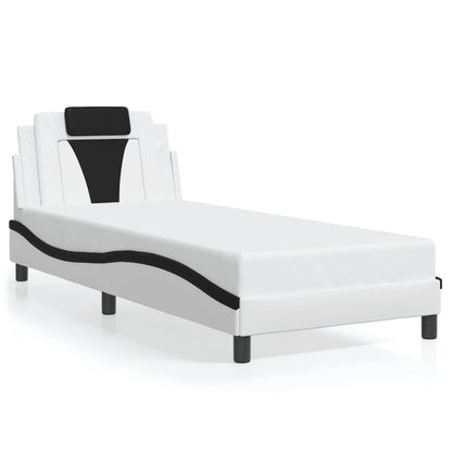 Giroletto Viana con LED senza Materasso Bianco e Nero 90x190 cm | homemem39