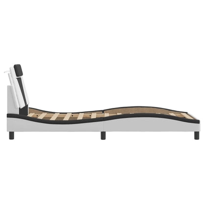 Giroletto Viana con LED senza Materasso Bianco e Nero 90x190 cm | homemem39
