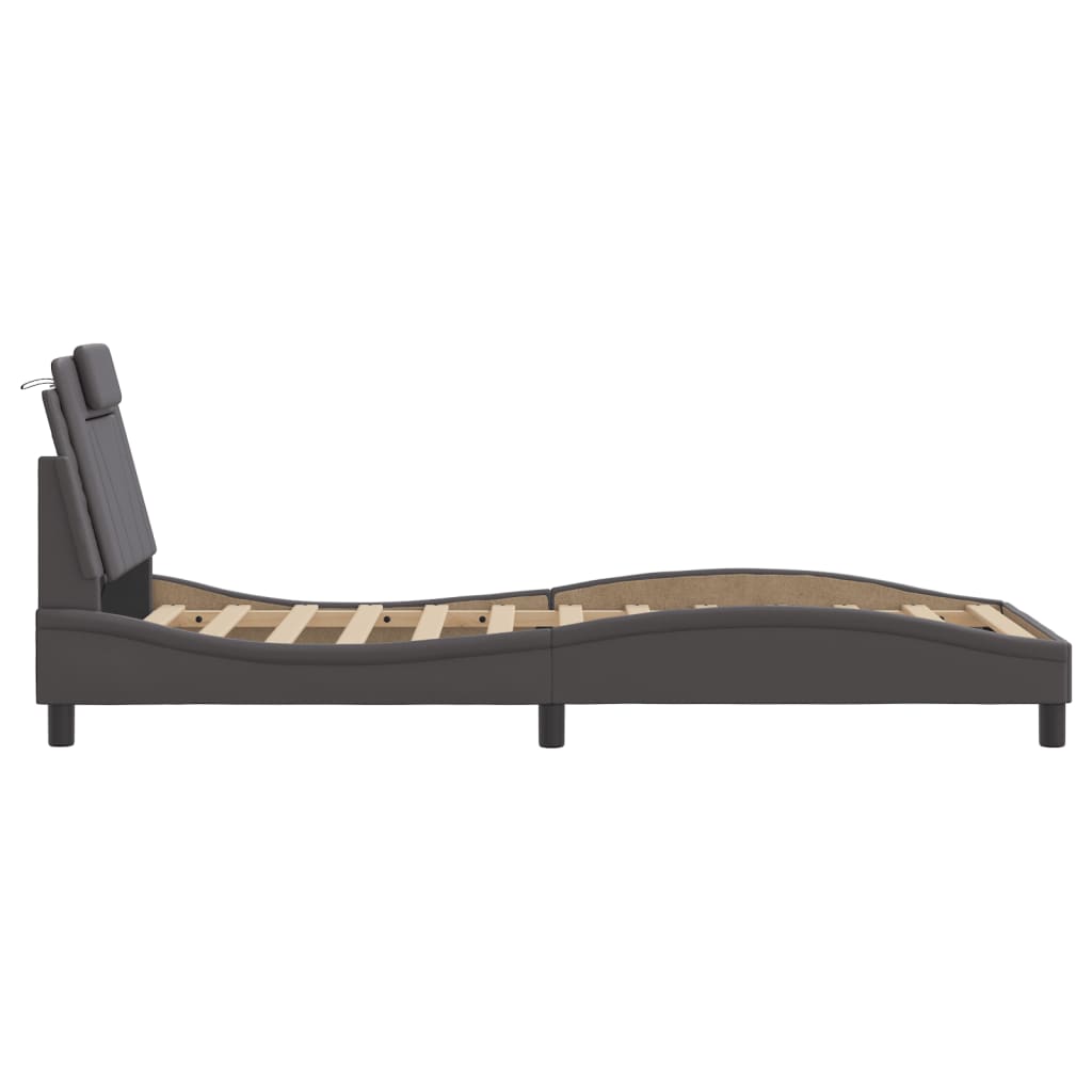 Giroletto Viana con LED senza Materasso Grigio 90x200 cm - homemem39