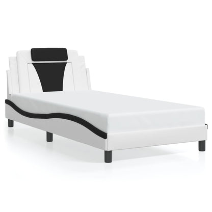 Giroletto Viana con LED senza Materasso Bianco e Nero 100x200 cm | homemem39