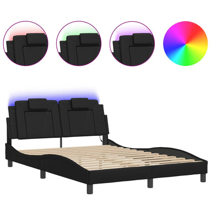 Giroletto Viana con LED senza Materasso Nero 120x200 cm | homemem39