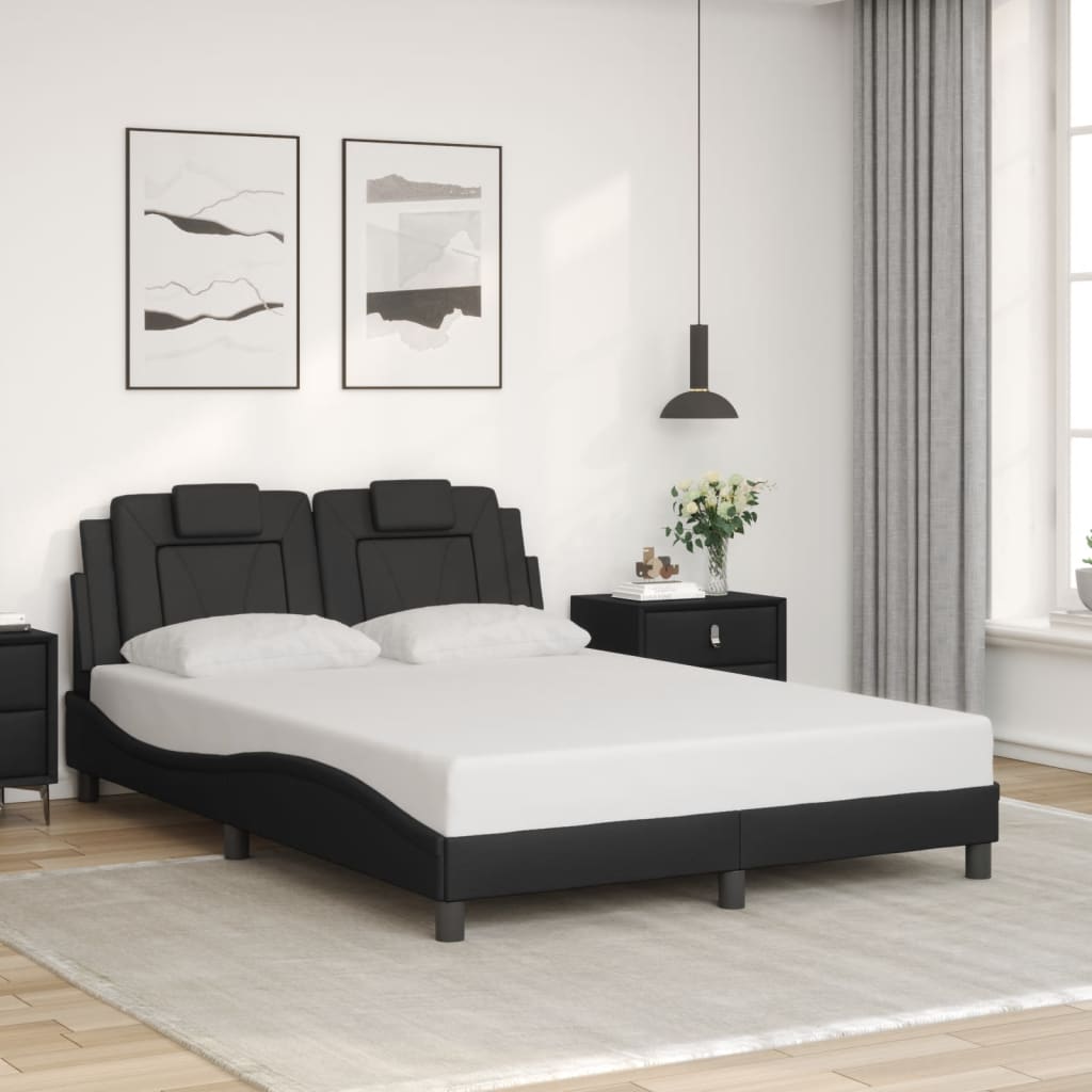 Giroletto Viana con LED senza Materasso Nero 120x200 cm