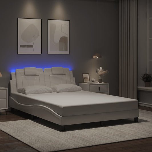 Giroletto Viana con LED senza Materasso Bianco 120x200 cm