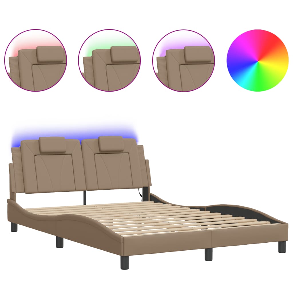 Giroletto Viana con LED senza Materasso Cappuccino 120x200 cm | homemem39