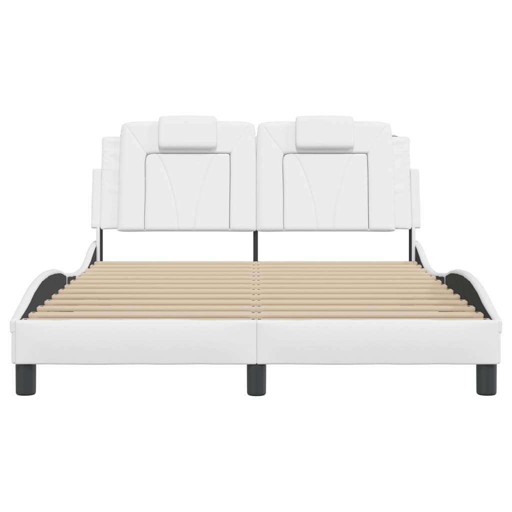 Giroletto Viana con LED senza Materasso Bianco 140x190 cm
