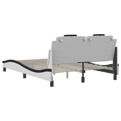 Giroletto Viana con LED senza Materasso Bianco e Nero 140x200cm