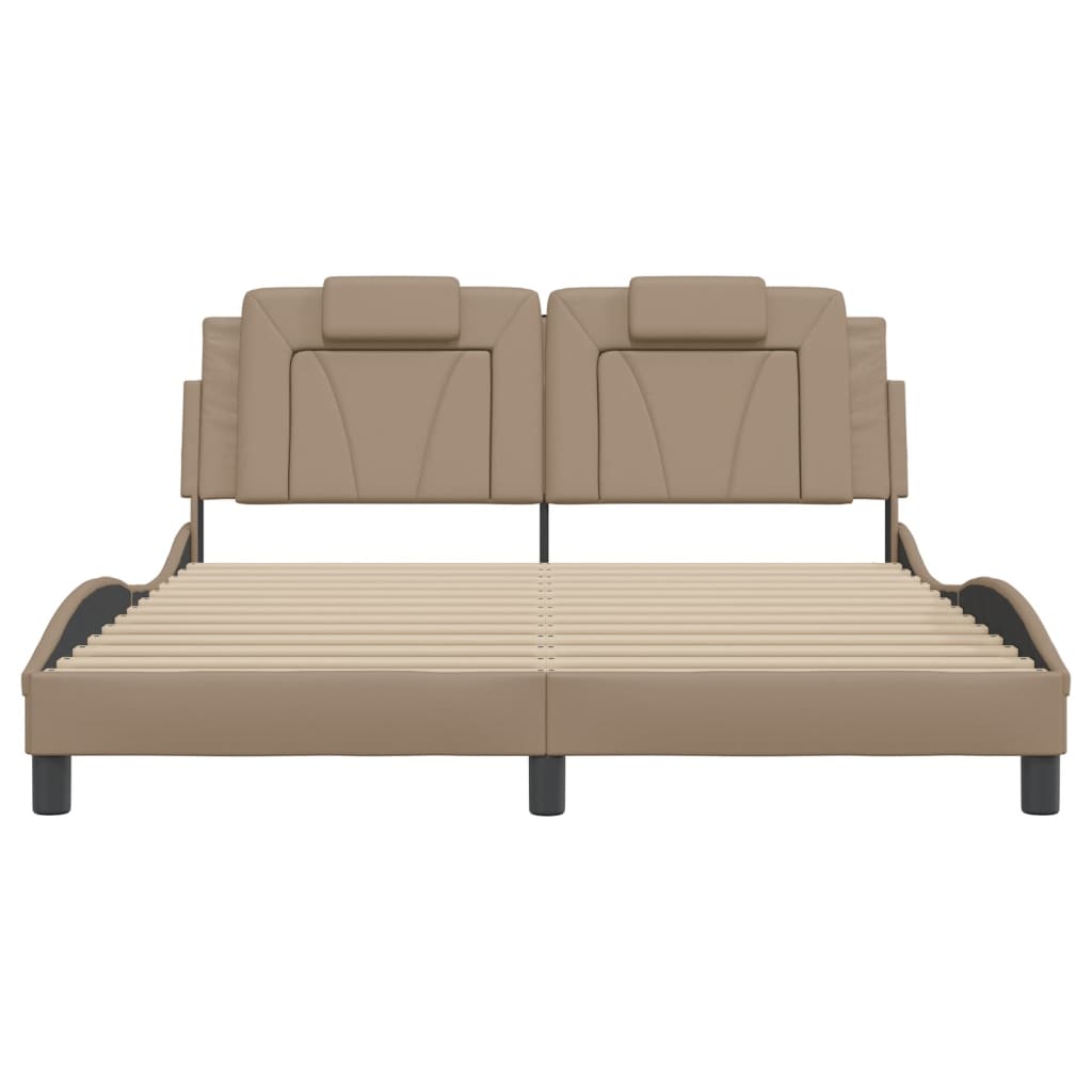 Giroletto Viana con LED senza Materasso Cappuccino 160x200 cm - homemem39