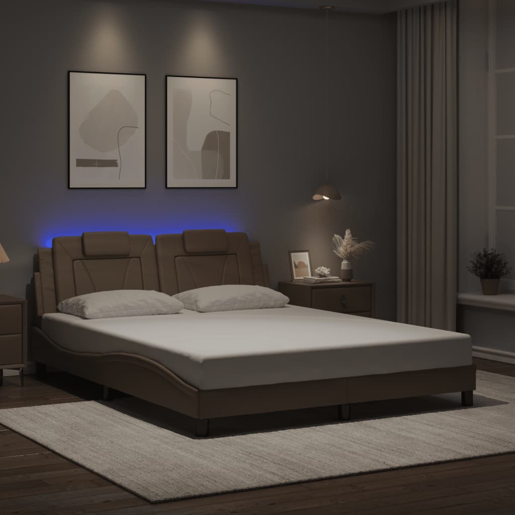 Giroletto Viana con LED senza Materasso Cappuccino 160x200 cm - homemem39