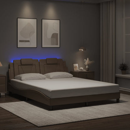 Giroletto Viana con LED senza Materasso Cappuccino 160x200 cm - homemem39