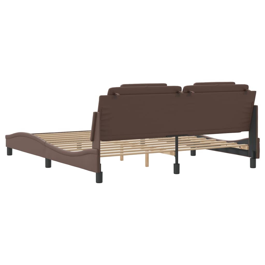 Giroletto Viana con LED senza Materasso Marrone 180x200 cm | homemem39