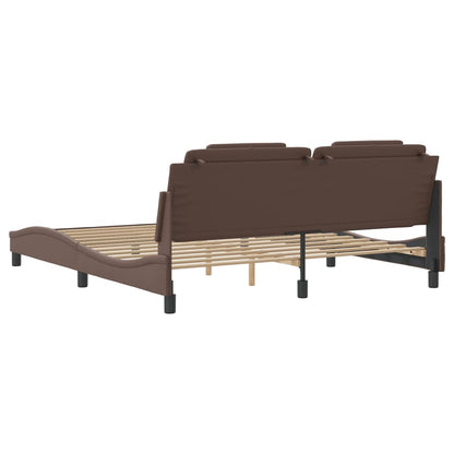 Giroletto Viana con LED senza Materasso Marrone 180x200 cm | homemem39